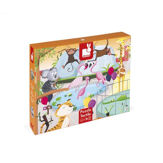 Tapintós puzzle - Egy nap az állatkertben - 20pcs