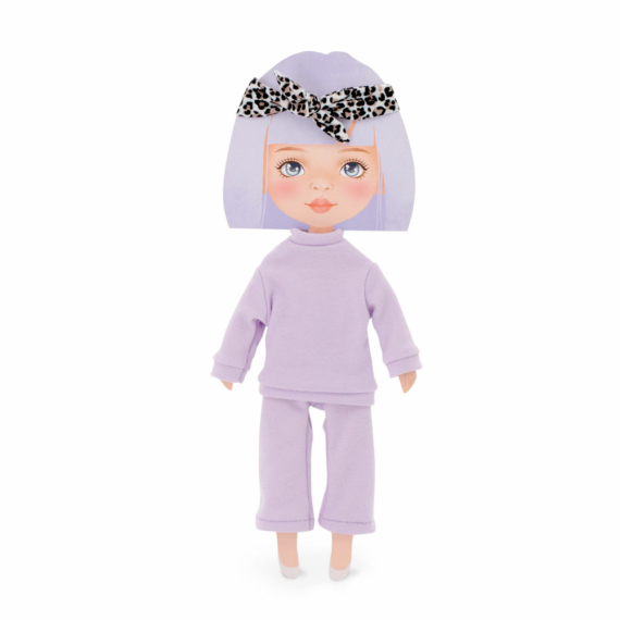 Lila tréningruha - játékbaba ruha szett