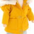 Kép 4/5 - Mustár színű kabát - játékbaba ruha szett