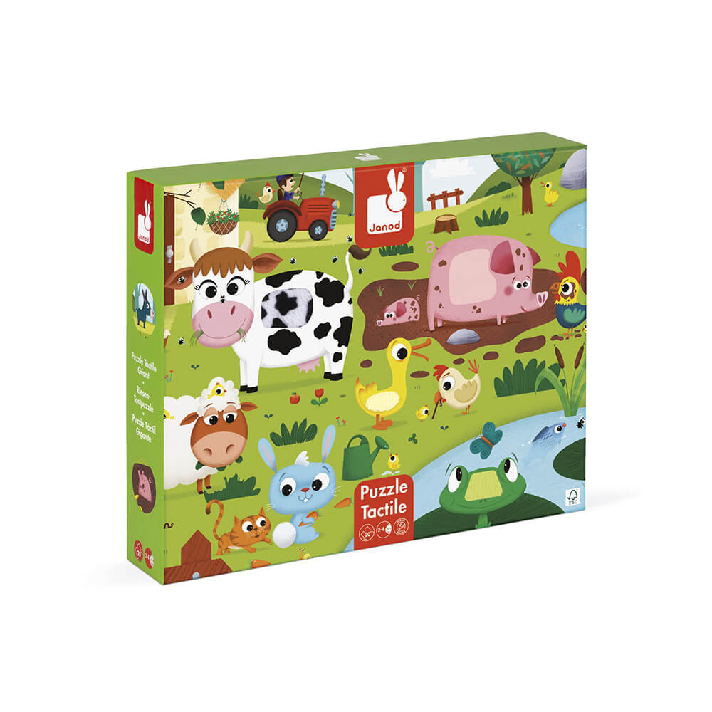 Tapintós puzzle - Farm állatok - 20pcs